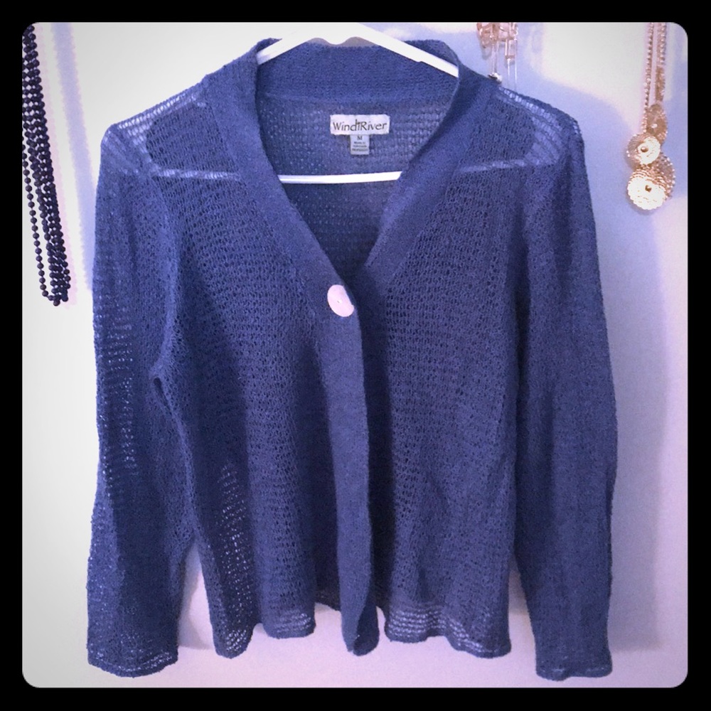Lightweight cornflower blue cardigan